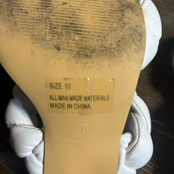 Lulus Swanie white woven sandals size 10 - Picture 10 of 11